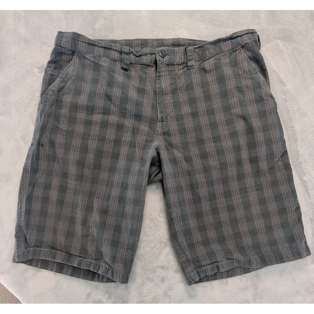 Nike 6.0 Mens Plaid Shorts Size 38 Gray Skate Chino Casual Flat Front